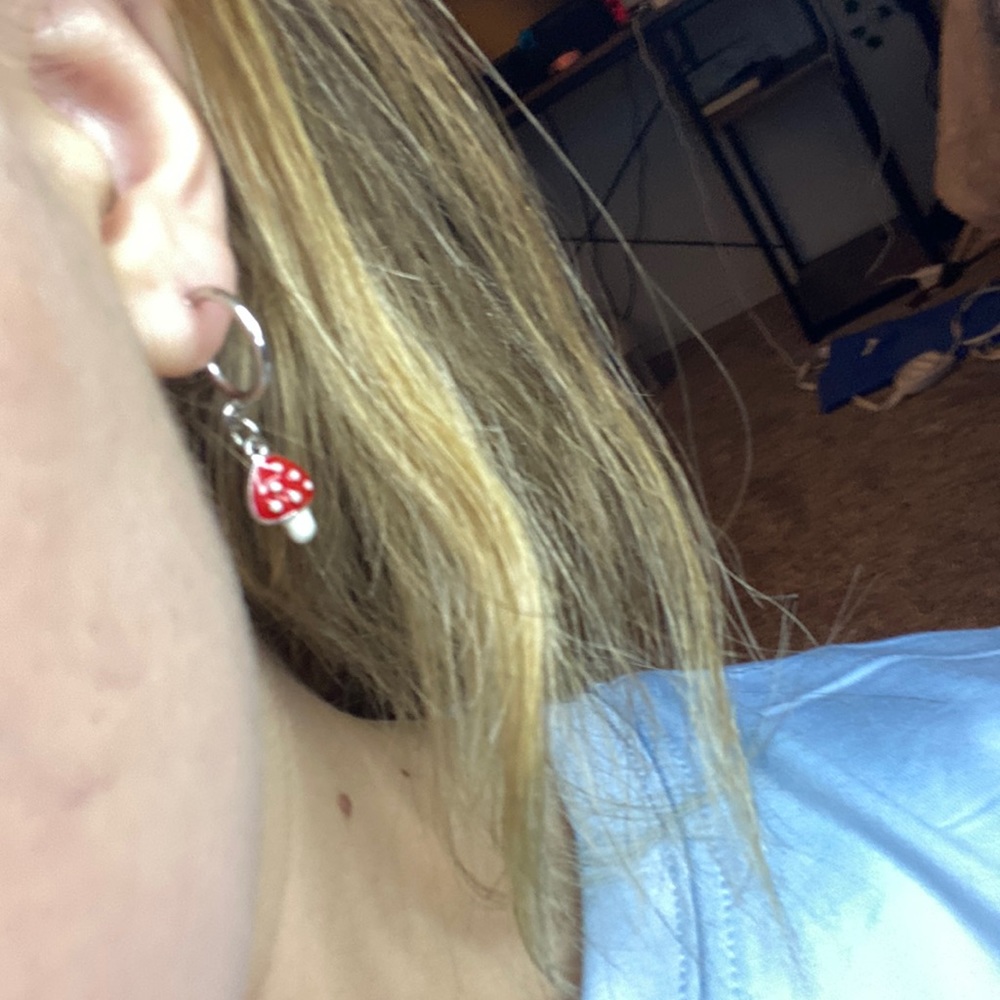 mushroom earrings